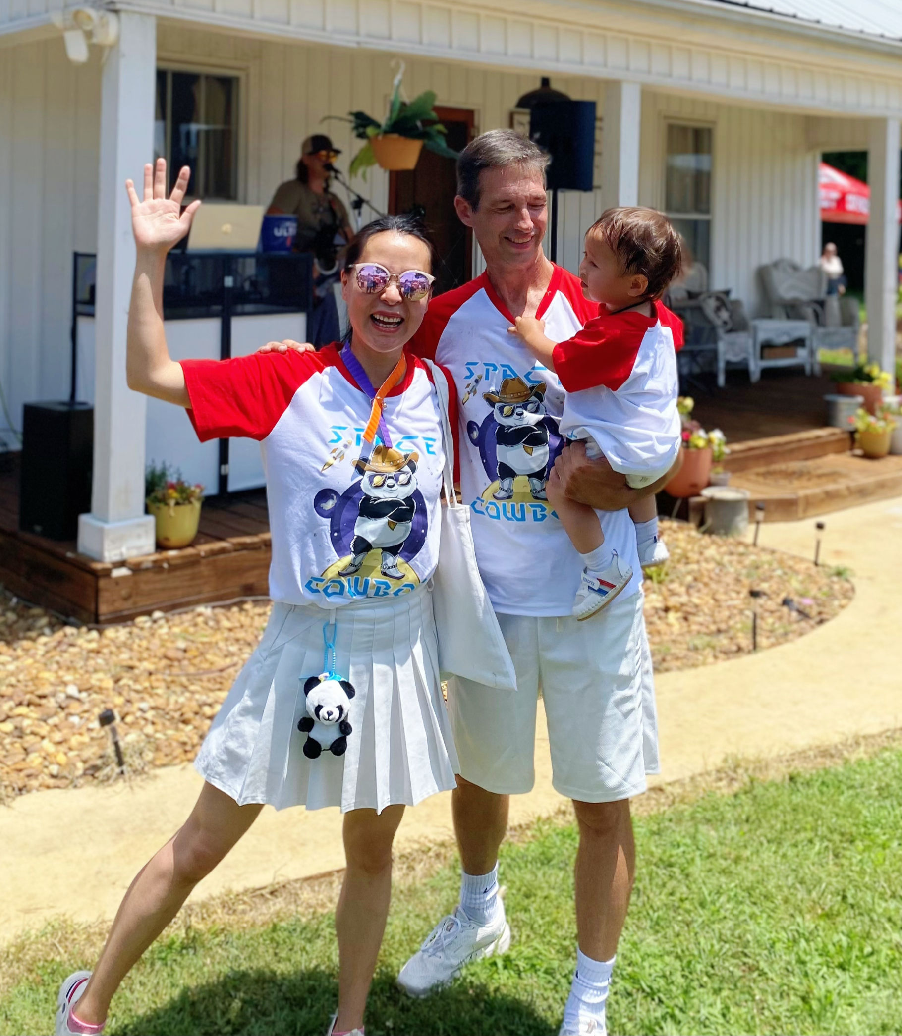 Luka's Panda Land Space Cowboy Panda Family Tees - Absolutely Adorable!