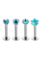 الصورة المصغرة: 316L stainless steel fashion cute girl lip jewelry heart star shape