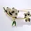 縮圖：Cute Panda Breast Needle Creative Bamboo corsage handmade enamel painting18Kgold