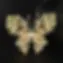 الصورة المصغرة: Luxury designer jewelry 14K gold plated zircon butterfly freshwater pearl brooch