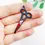 Thumbnail: Acrylic Halloween Blood Stains Double sided Printed Scissors Axe Blade Pendant