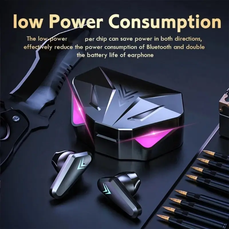 Thumbnail: X15 TWS Wireless Bluetooth Headset LED Display Gamer Earbuds with Mic Wireless H
