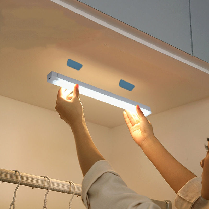 Thumbnail: Wireless USB Rechargeable Motion Sensor LED Bar Light Induction Night Light Port