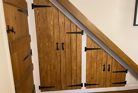 bespoke timber under stairs cupboard doors