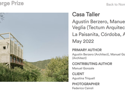 Nominación MCHAP.emerge 2024. Mies Crown Hall Americas Prize.