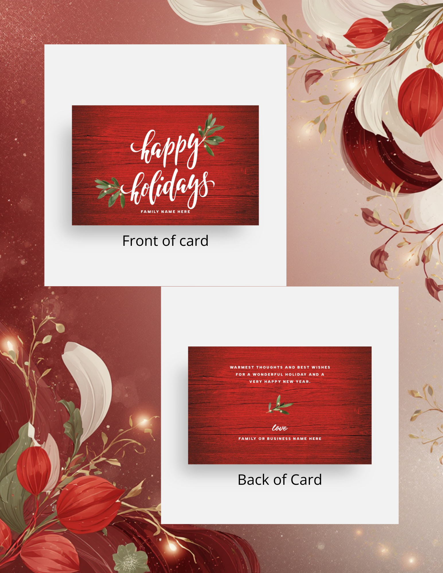 Christmas Card, red