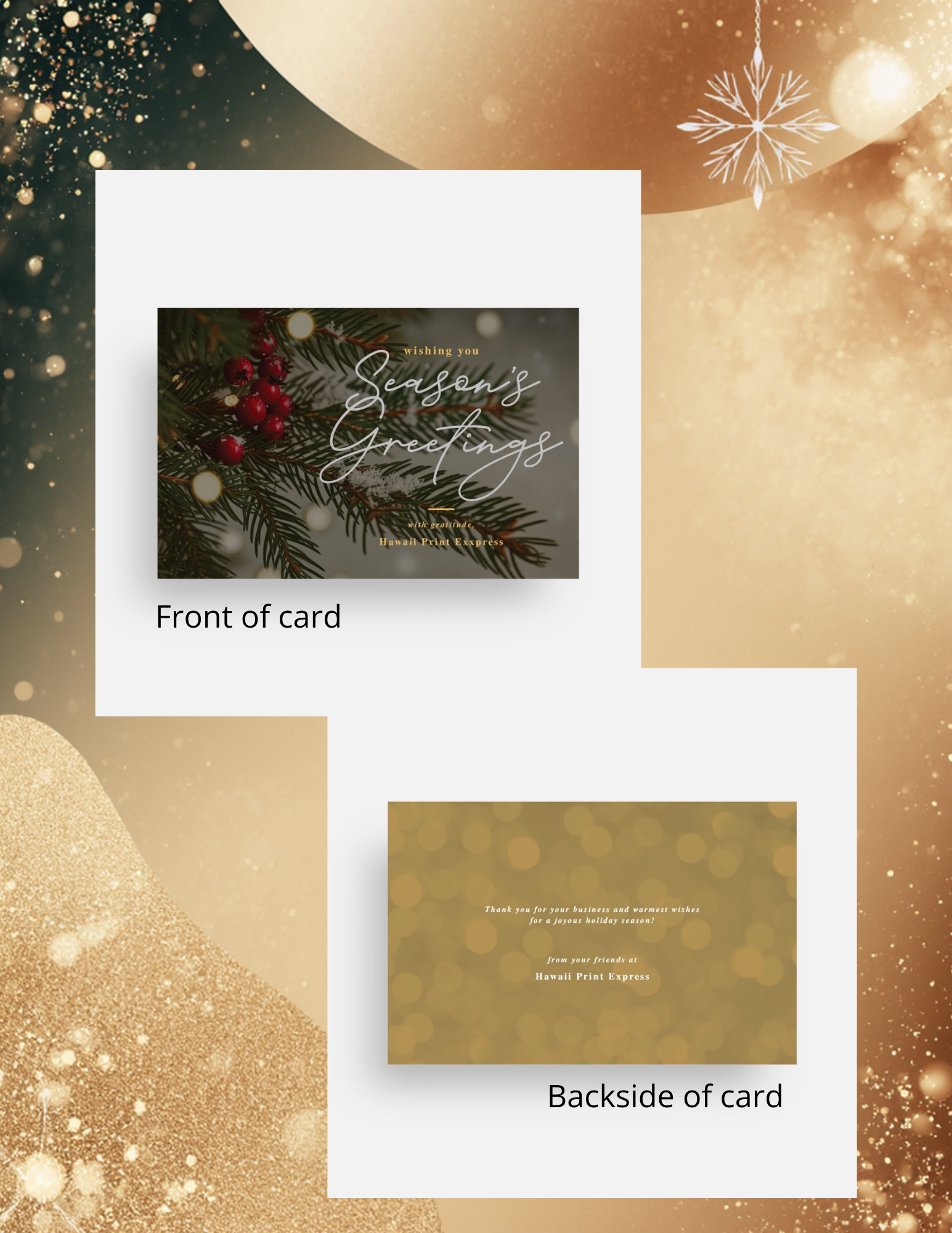 Christmas Cards, Silver Foil