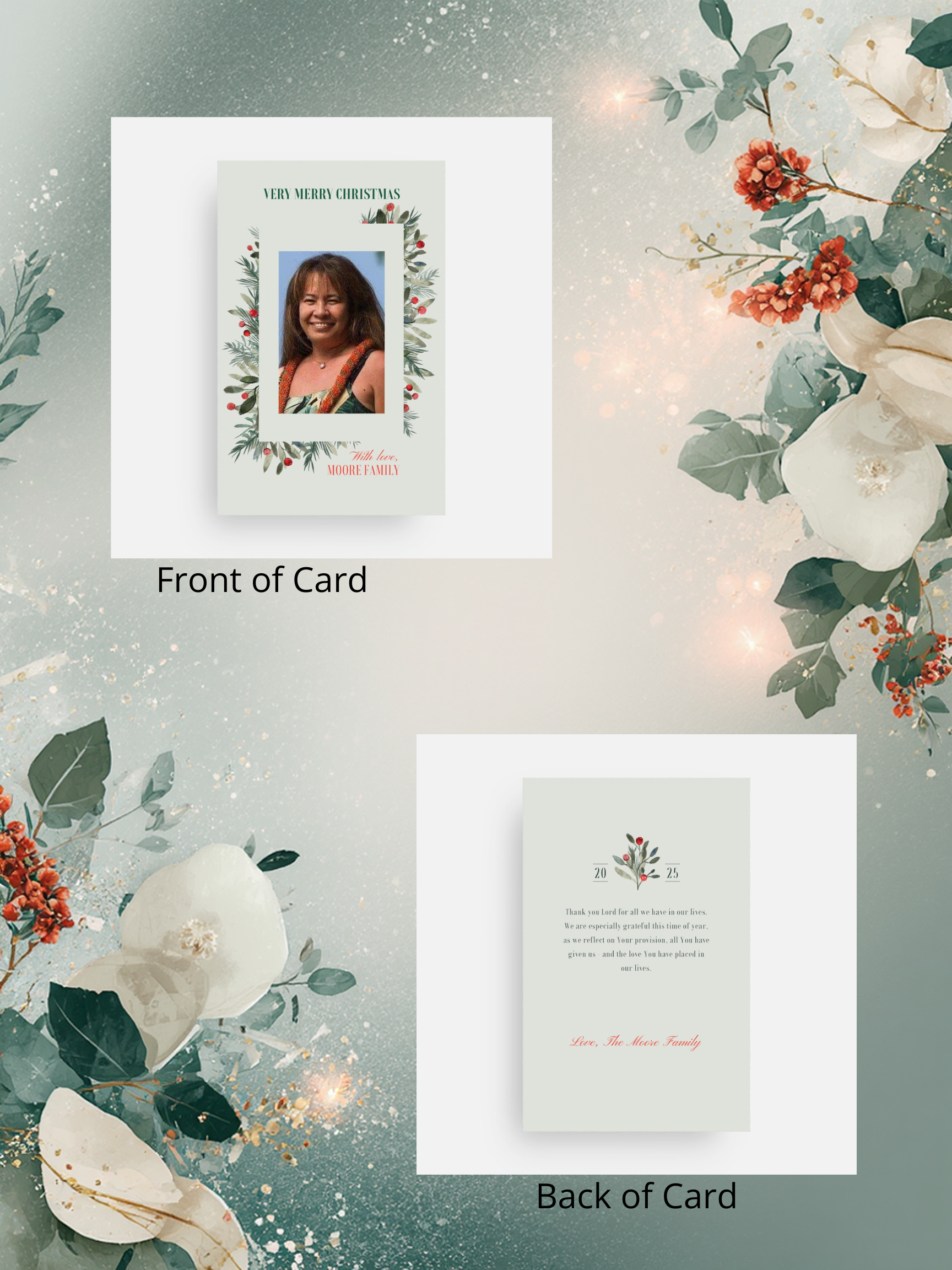 Christmas Card, mistletoe