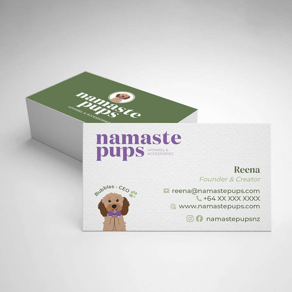 Namaste Pups Business Card