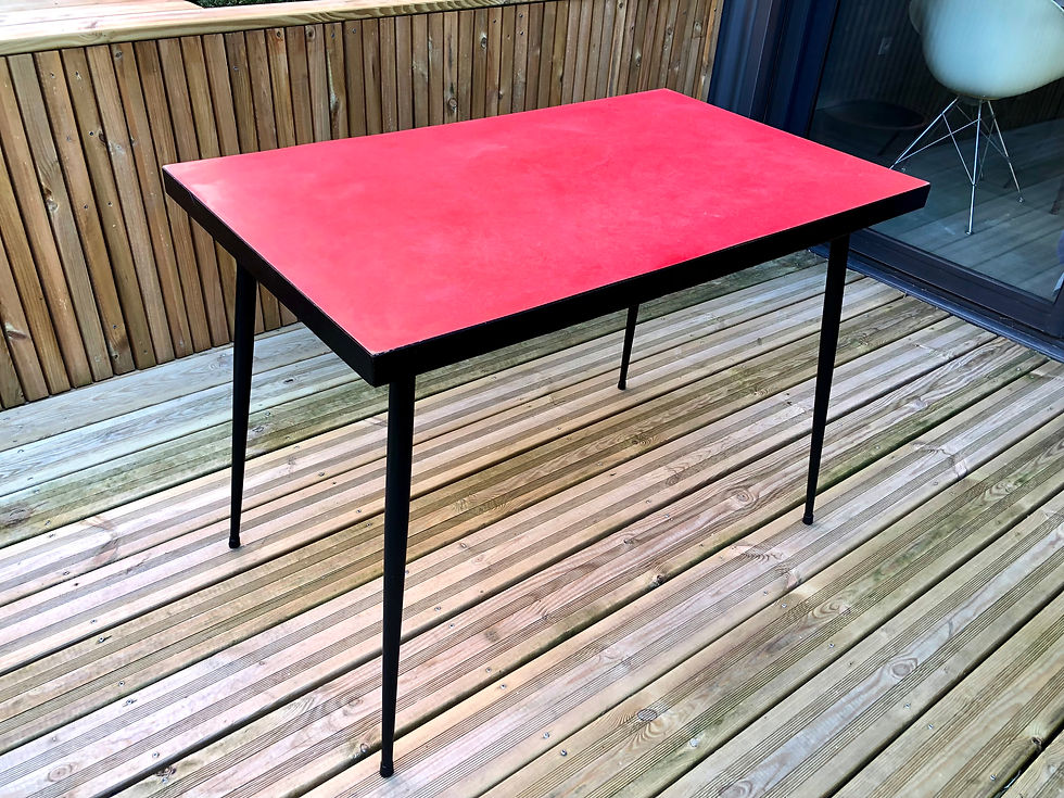 Miniature : Table bistrot Formica rouge 