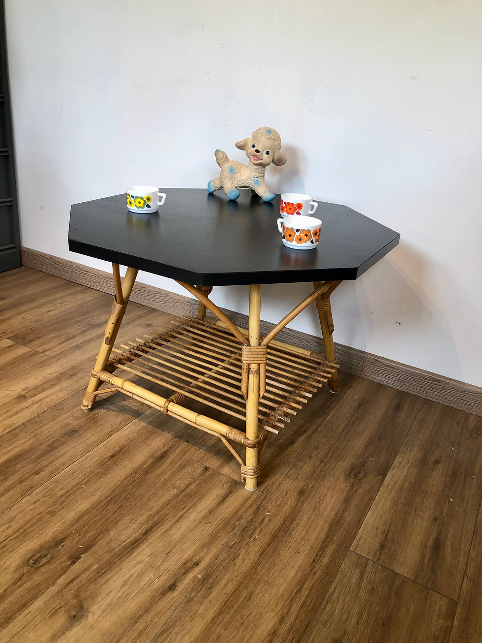 Miniature : Table basse rotin 