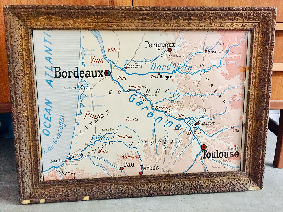 Miniature : Carte Sud Ouest encadrée