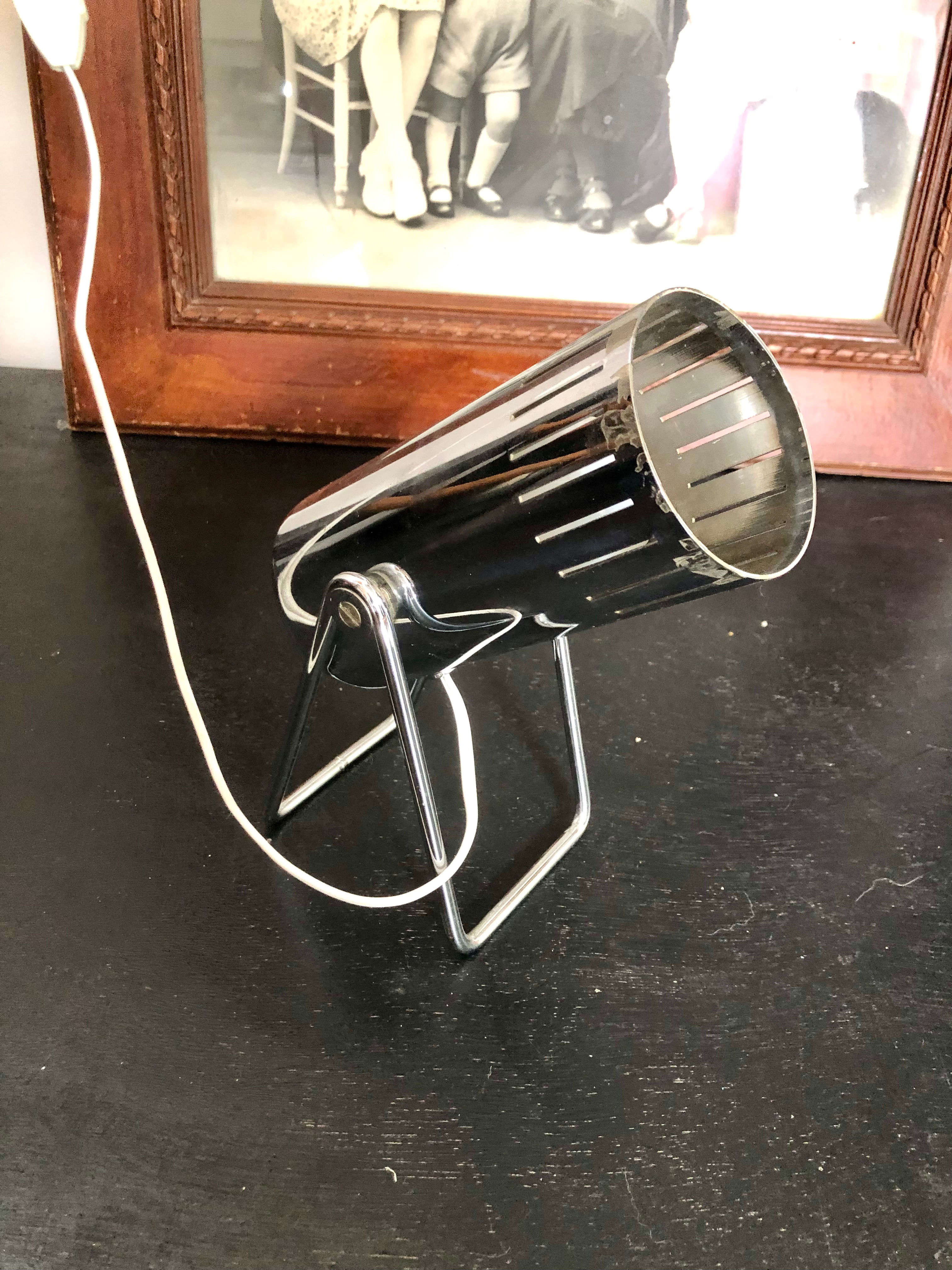 Luminaire seventies chromé