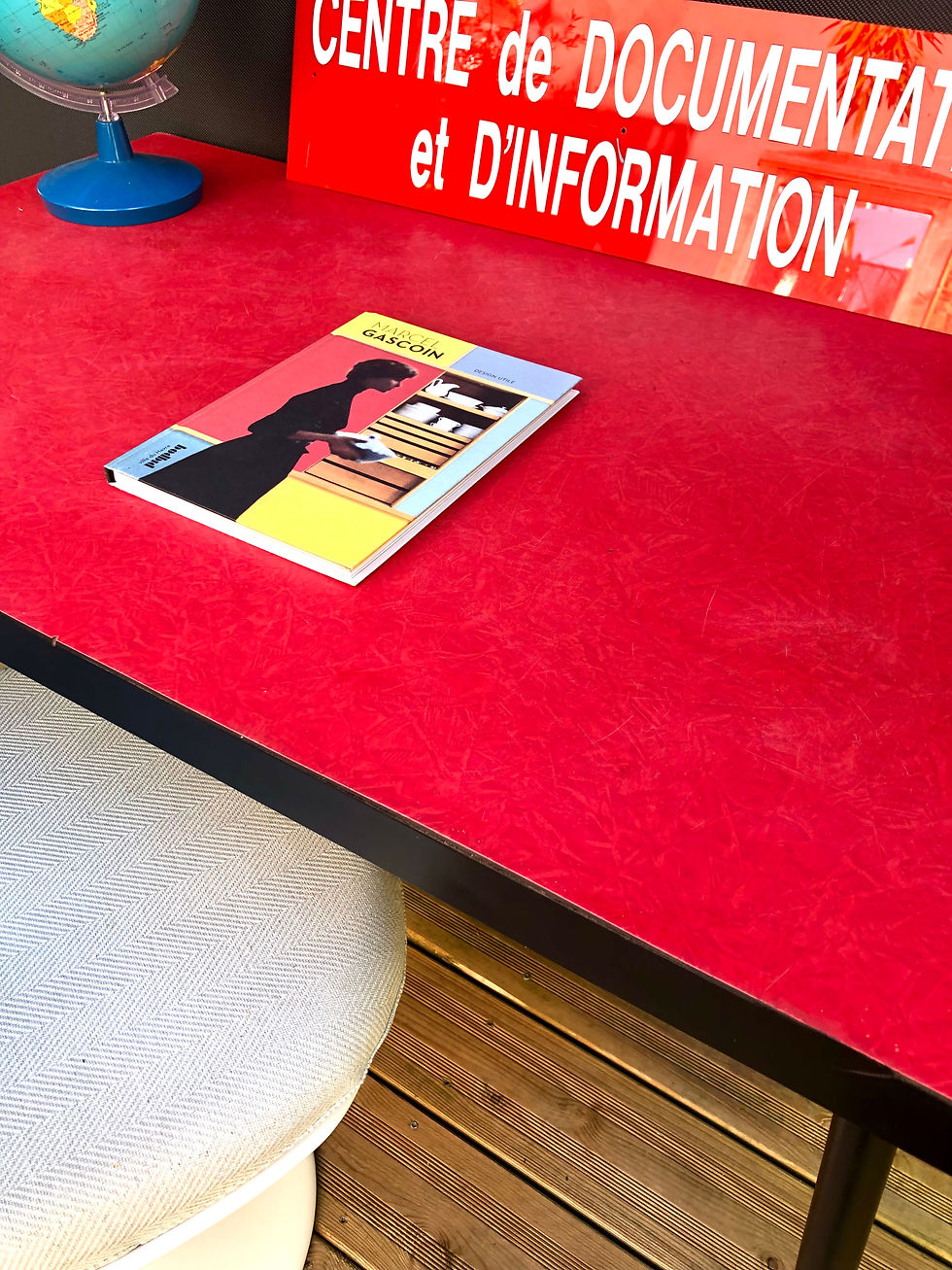 Miniature : Table bistrot Formica rouge 