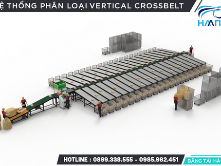 Cơ lý học truyền động và giải pháp tối ưu diện tích sàn của hệ thống phân loại Vertical Crossbelt trong siêu kho logistics