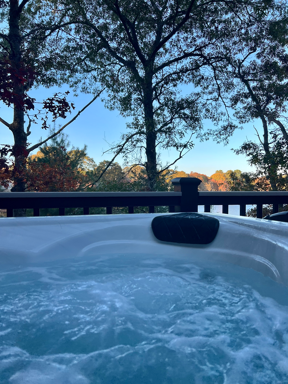 View from the hot tub on our deck