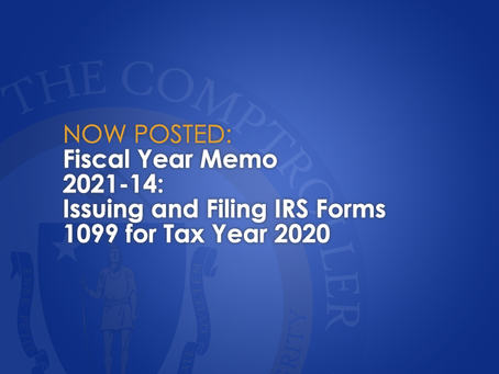 FY2021-14: Issuing and Filing IRS Forms 1099 for Tax Year 2020