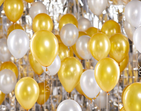 Gold And White Balloons