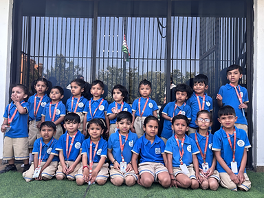 Class photo of Senior KG learners ready for their transition to primary school.