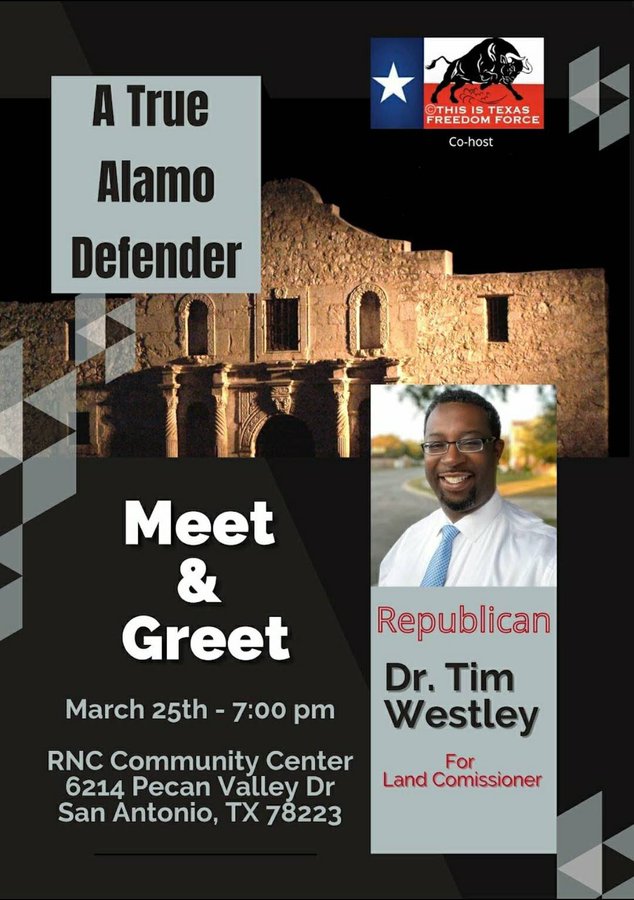 26 Mar Meet-n-Greet Dr Tim Westley for Land Commissioner content media