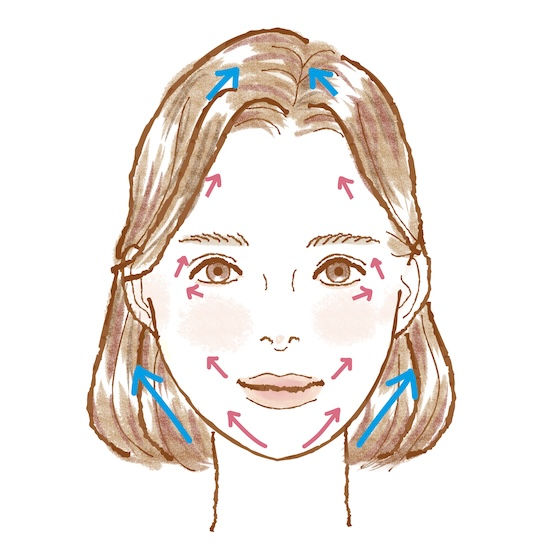 西東社｜書籍「髪が増える頭深部リンパマッサージ」｜中面イラスト｜ヘアケア・美容イラスト｜大人女性向け｜大人の甘さとビター｜Takako