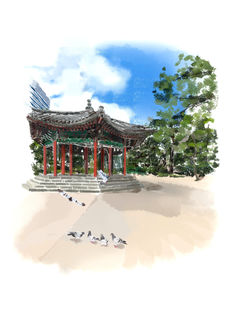 韓国の歴史的建造物｜大人女性向け/大人の甘さとビター｜ファッション×都市×ライフスタイル｜Takako　soft cinematic atmosphere