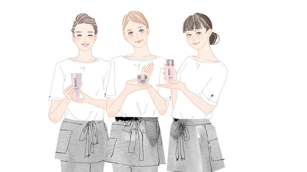 CPコスメティクス｜ECサイトサロンイメージ紹介｜美容イラスト｜大人女性向け｜大人の甘さとビター｜Takako