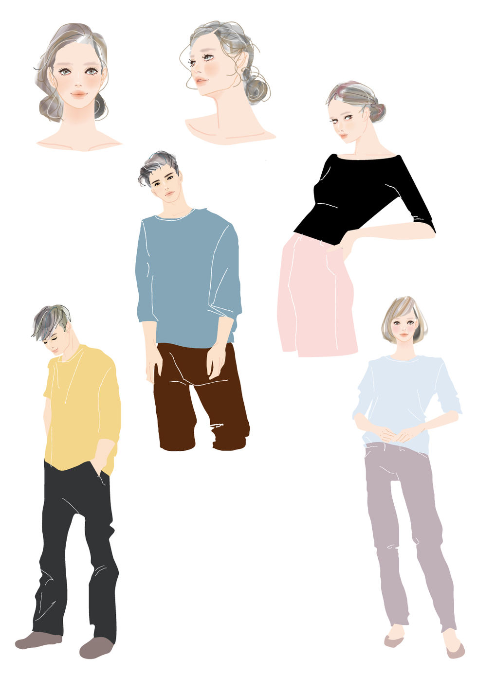 美容クリニック｜化粧品ECサイト｜男女のイラスト｜大人女性向け｜大人の甘さとビター｜Takako