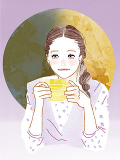 上弦の月タイプ｜星ひとみ｜天星術イラスト｜20〜40代女性向け｜書籍・誌面・広告キービジュアル対応｜大人の甘さとビター｜Takako