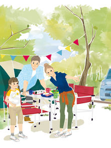 JA共済 PR広告｜ポスター・キャンペーンビジュアル｜ファミリーイラスト｜Takako