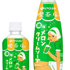 ITO EN's new product "Coffee shop's rich melon cream soda" package