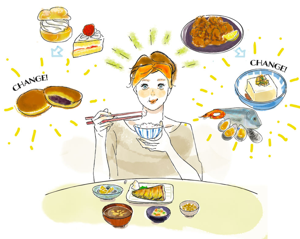 FYTTE編集部｜書籍イラスト｜美容・ライフスタイルイラスト｜大人女性向け｜大人の甘さとビター｜Takako