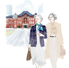 講談社 mi-mollet｜丸の内_レディースアートネイチャー｜会報誌・Web記事｜シニア女性イラスト｜雑誌・編集・広告｜ライフスタイル｜Takako