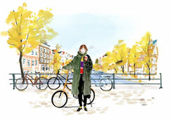 Netherlands, Amsterdam× Scotch & Soda風ファッション|大人女性向け| 広告・書籍・CM・ポスター向き||大人の甘さとビター|ファッション×都市×ライフスタイル|Takako soft cinematic atmosphere