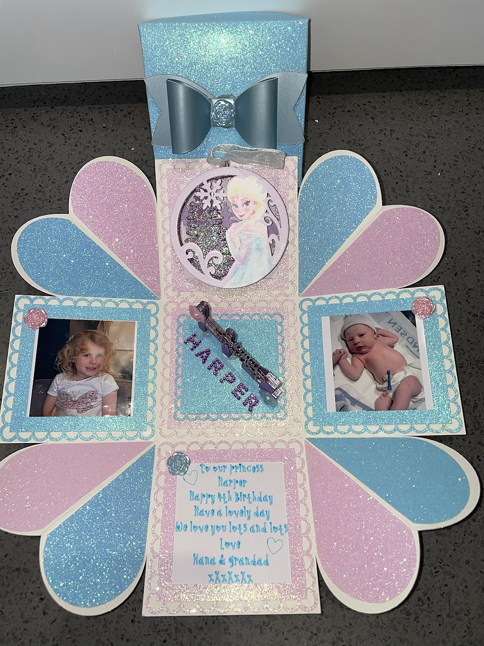 Thumbnail: Handmade personalised birthday age 3D box card