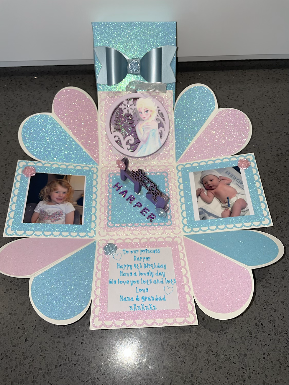 Thumbnail: Handmade personalised birthday age 3D box card