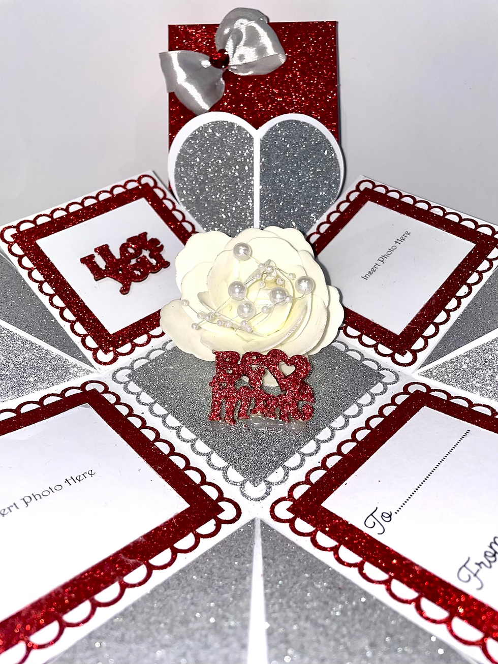 Thumbnail: Personalised handmade Valentine’s Day pop up box card