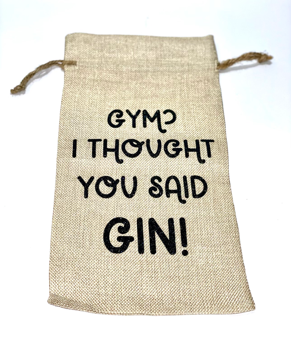 Thumbnail: Personalised Faux Burlap Bottle Bags