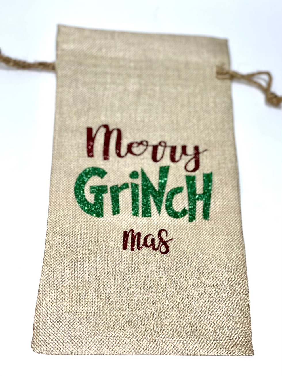 Thumbnail: Personalised Faux Burlap Bottle Bags