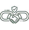Stylized green emblem