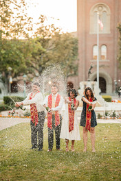 USC Graduation group portrait shot by Paper Birch Collective, Orange County Photographers