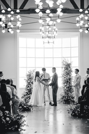 Bride and groom hold hands at The Richland photo by Alvis Pham Photography, Orange County California Wedding Photographer