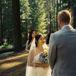 Bride during elopement at Sequoia National Park by Alvis Pham Photography, Orange County California Wedding Photographer