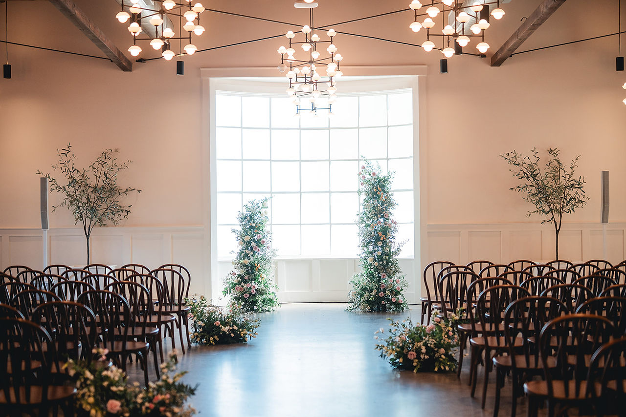 Wedding ceremony set up at The Richland photo by Alvis Pham Photography, Orange County California Wedding Photographer
