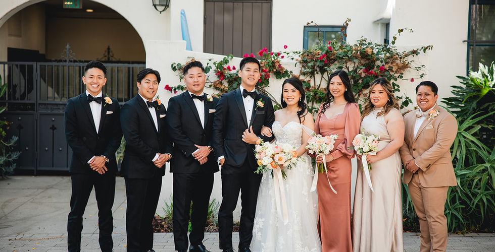 Wedding party at Villa and Vine in Santa Barbara shot by Alvis Pham Photography, Orange County California Wedding Photographer