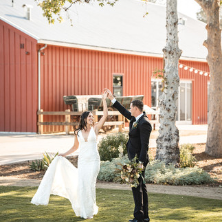 Groom spins bride at The Barn at Aliso Viejo Ranch by Paper Birch Collective, California Wedding Photographer in Orange County