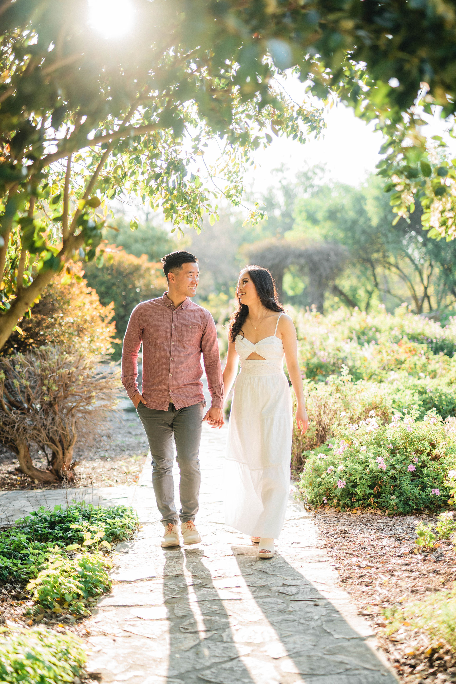 Engagement photoshoot session by Paper Birch Collective, Southern California wedding and engagement photographer - taken at LA Los Angeles County Arboretum in SoCal