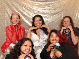 Photobooth fun for Wedding reception at The Hacienda Wedding in Santa Ana shot by Paper Birch Collective, California Wedding Photographer in Orange County