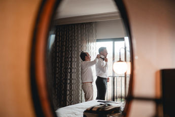 Wedding groom getting ready at Calamigos Ranch in Malibu California photos by Alvis Pham Photography, Orange County California Wedding Photographer
