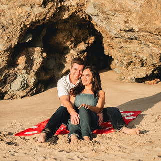 Couple sits together before Proposal shot by Paper Birch Collective, California Wedding Photographer and Videographer Team in Orange County